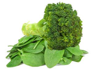 broccoli and spinach
