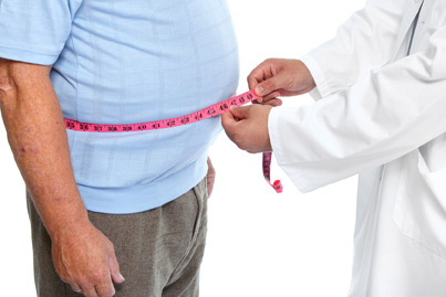 overweight man with doctor